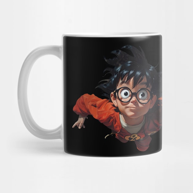 Flying Akira Toriyama Looking Cute In Glasses by DiventDigitals